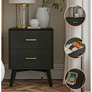 W010039471 : Tủ 02 Ngăn + Tích Hợp Cổng USB